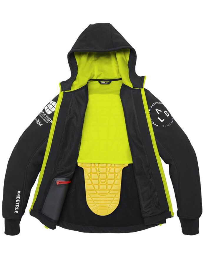 SPIDI Kurtka HOODIE ARMOR EVO Yellow fluo - obrazek 4