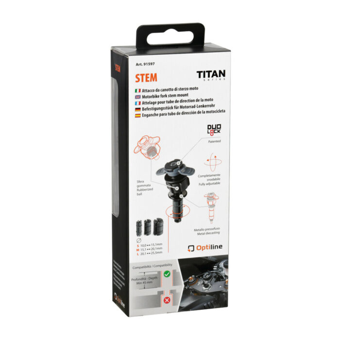 LAMPA Mocowanie w sztycy widelca motocykla TITAN OPTI STEM - obrazek 16