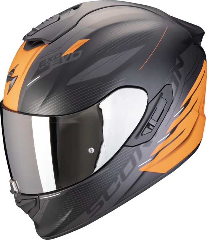 SCORPION Kask EXO-1400 EVO II AIR LUMA Matt Black/Orange
