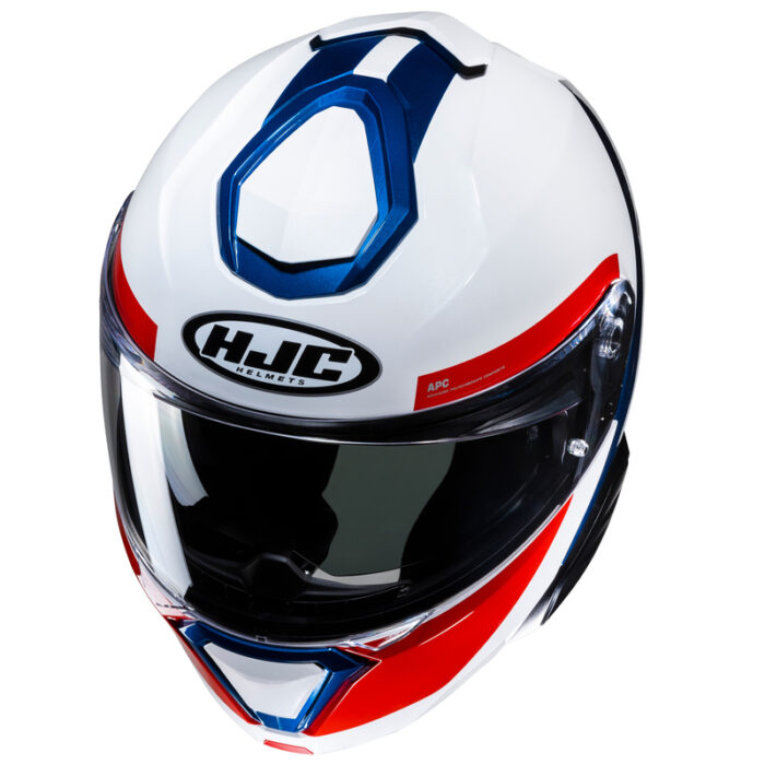 HJC Kask I91 BINA White/Blue - obrazek 2