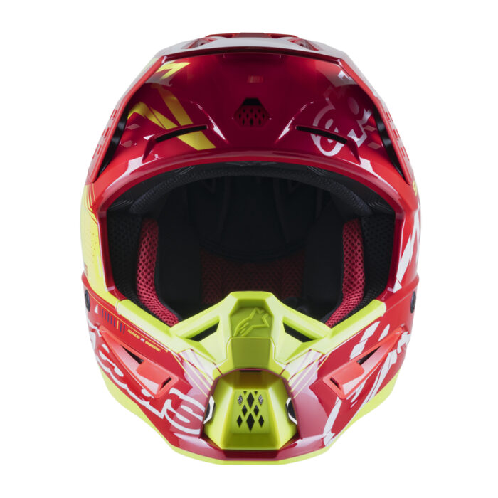 Alpinestars Kask S-M5 ACTION BRIGHT Red/White/Fluo Yellow - obrazek 4
