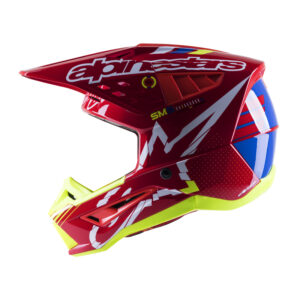Alpinestars Kask S-M5 ACTION BRIGHT Red/White/Fluo Yellow