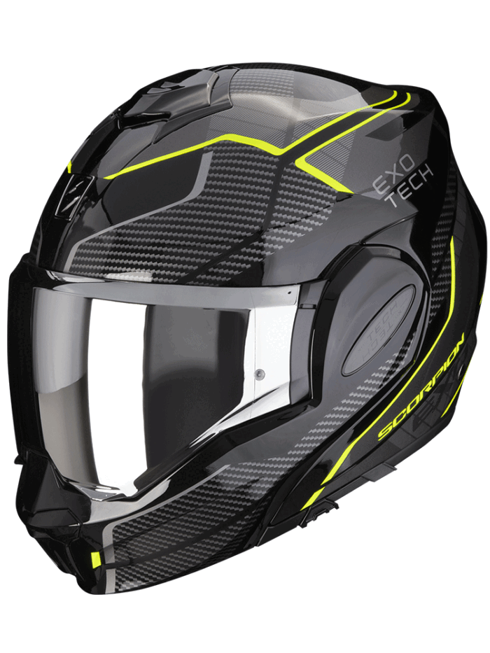 SCORPION Kask EXO-TECH EVO ANIMO Black/Neon Yellow
