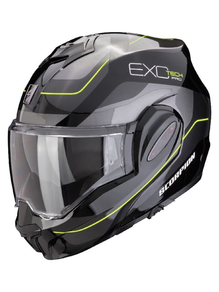 SCORPION Kask EXO-TECH EVO PRO COMMUTA Black/Silver/Yellow