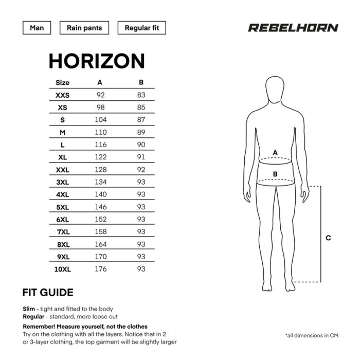 Rebelhorn Spodnie przeciwdeszczowa HORIZON Black - obrazek 8