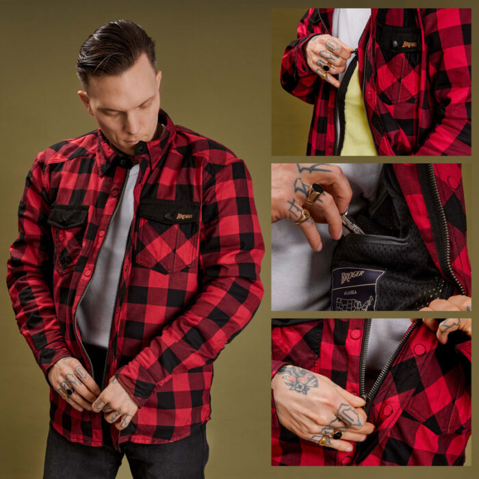 BROGER Koszula ALASKA Red/Black - obrazek 3
