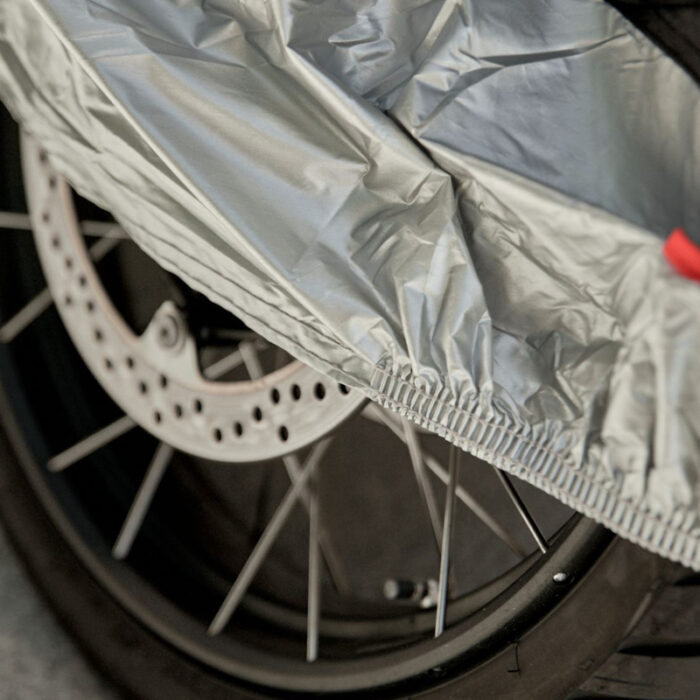 Rebelhorn Pokrowiec na motocykl COVER II z miejscem na kufer Black/Silver - obrazek 5