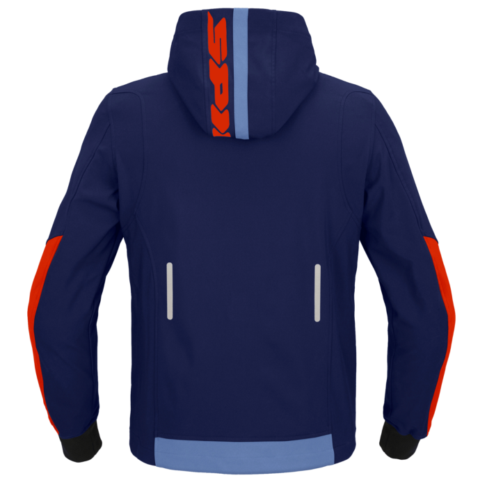 SPIDI Kurtka HOODIE ARMOR LIGHT Navy/Red - obrazek 2