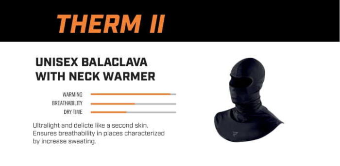 Rebelhorn Kominiarka termoaktywna THERM II WIND z windstopperem Black/Grey - obrazek 3