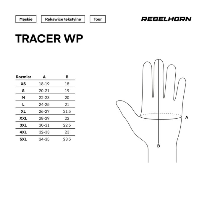 Rebelhorn Rękawice TRACER WP Black - obrazek 10