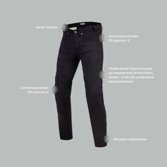 Rebelhorn Spodnie CLASSIC III Lady Skinny Fit Washed Black - obrazek 6