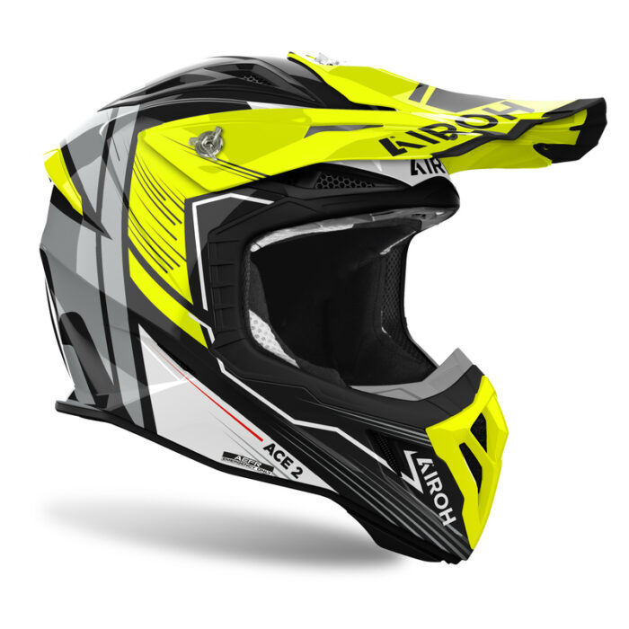 Airoh Kask AVIATOR ACE 2 ENGINE Yellow Gloss - obrazek 2