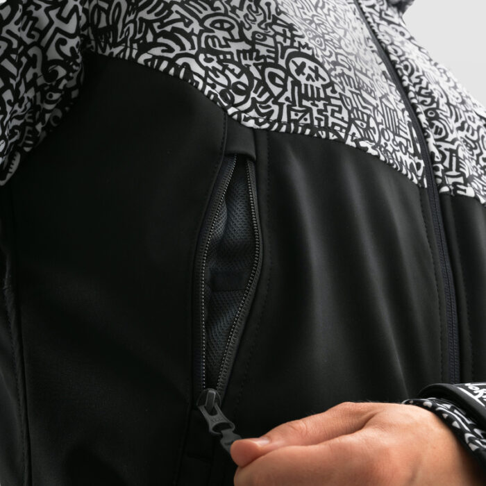Rebelhorn Kurtka SLASH NORIAKI Black/White Softshell - obrazek 4