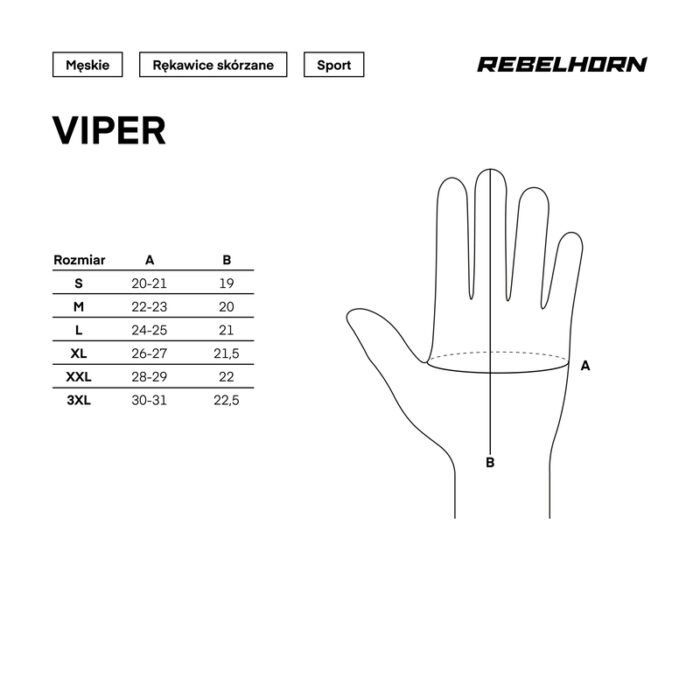 Rebelhorn Rękawice VIPER Black - obrazek 10