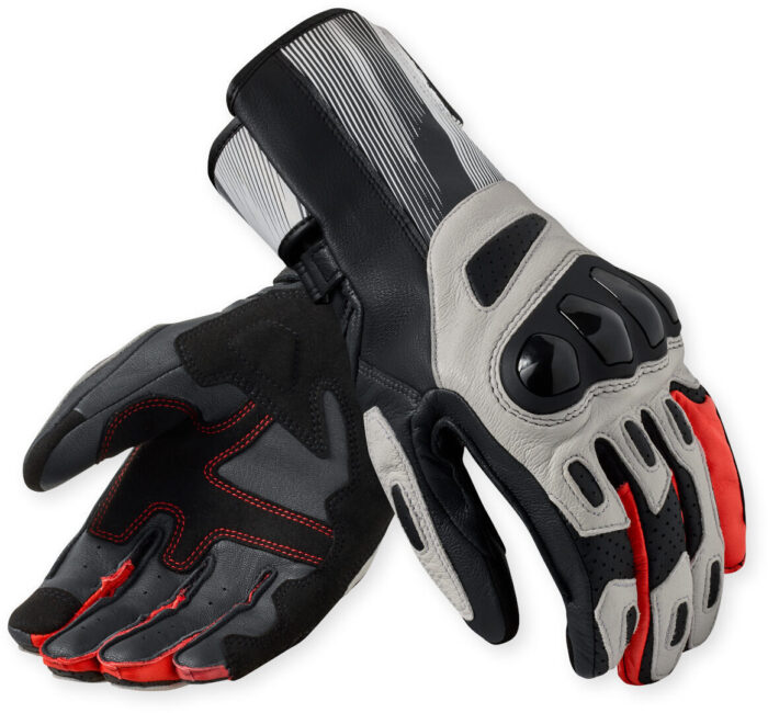 Revit Rękawice METIS 2 Light Grey/Neon Red