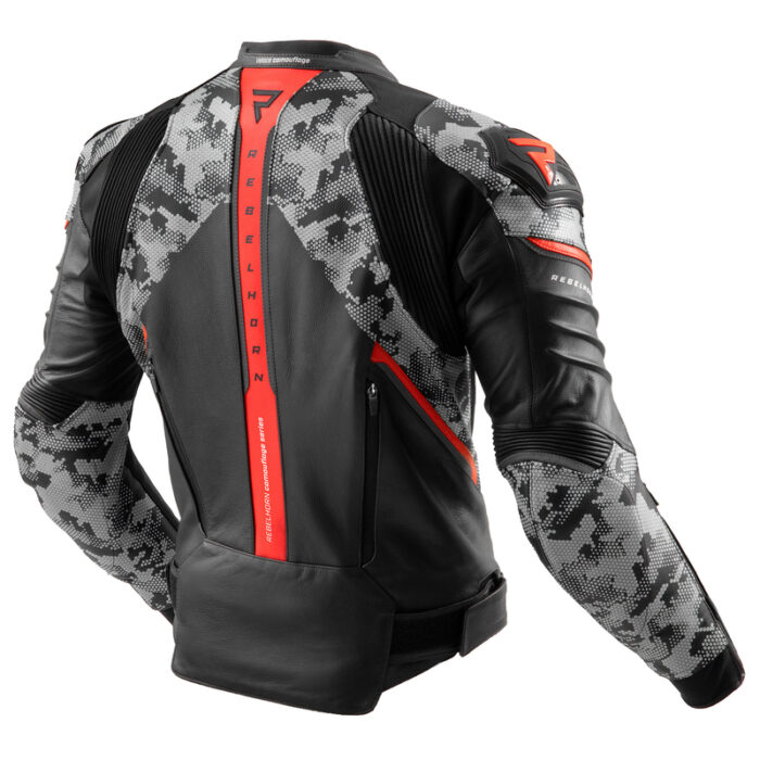 Rebelhorn Kurtka VELOCE Camo Black/Grey/Fluo Red - obrazek 2