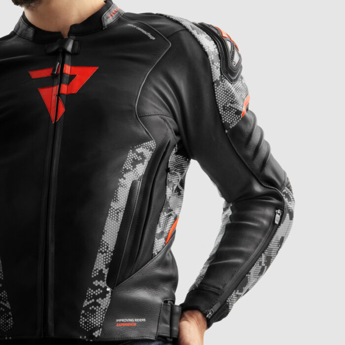 Rebelhorn Kurtka VELOCE Camo Black/Grey/Fluo Red - obrazek 9