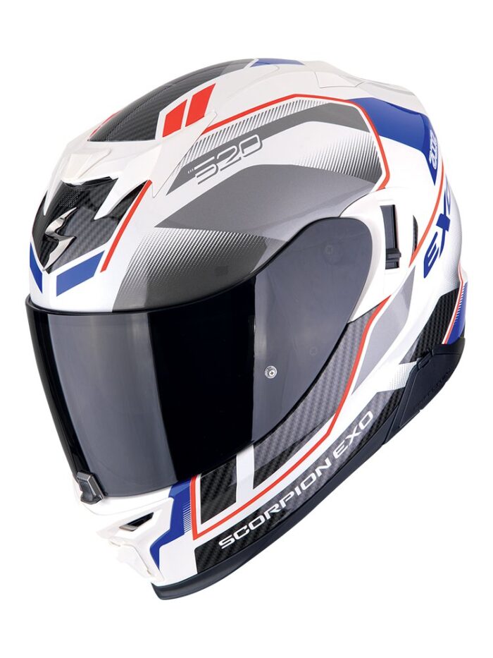 SCORPION Kask EXO-520 EVO AIR LENA Pearl White/Blue