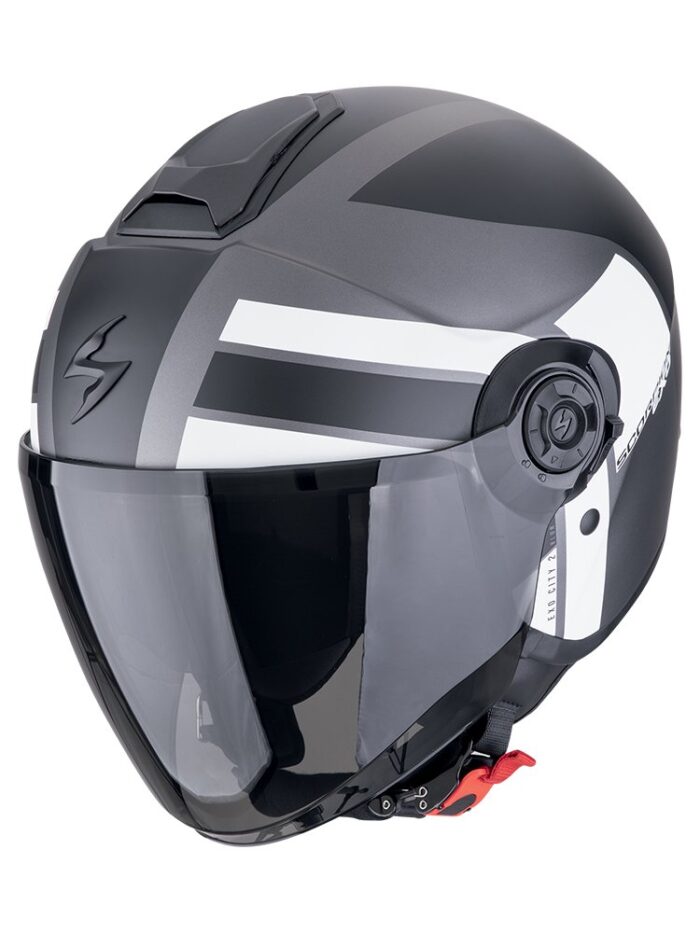 SCORPION Kask EXO-CITY II BLUR Matt Silver/Black/White