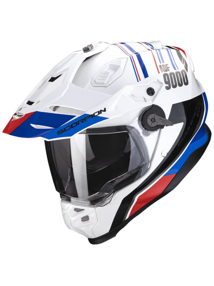 SCORPION Kask ADF-9000 AIR DESERT White/Blue/Red