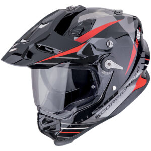 SCORPION Kask ADF-9000 AIR FEAT Black/Silver/Red