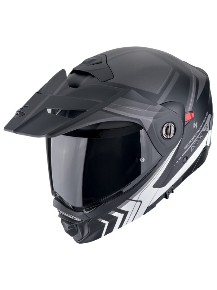 SCORPION Kask ADX-2 LEWIS Matt Black/Silver