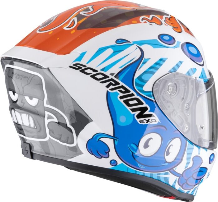 SCORPION Kask dziecięcy EXO-JNR AIR The4elements White/Blue/Orange - obrazek 2