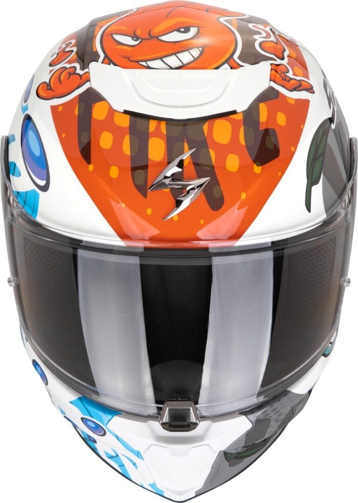 SCORPION Kask dziecięcy EXO-JNR AIR The4elements White/Blue/Orange - obrazek 3