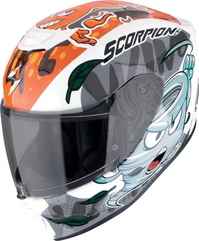 SCORPION Kask dziecięcy EXO-JNR AIR The4elements White/Blue/Orange