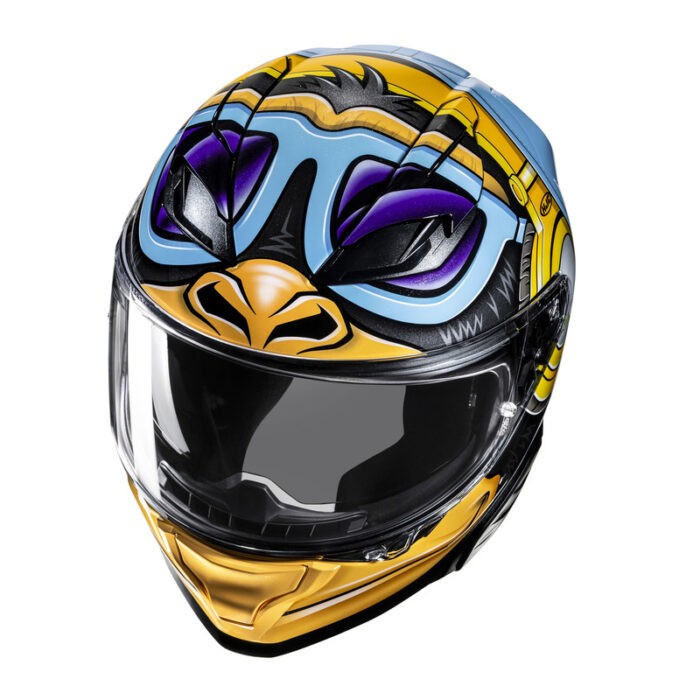 KASK HJC F71 MONKEY DJ BLUE/ORANGE - obrazek 2