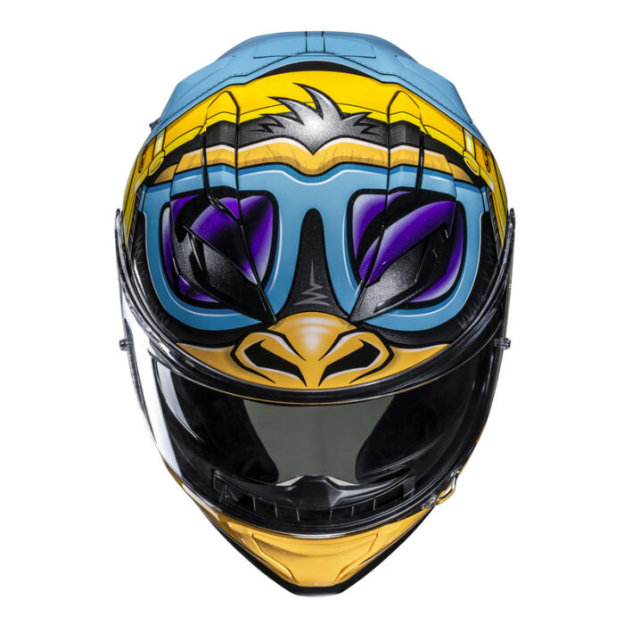 KASK HJC F71 MONKEY DJ BLUE/ORANGE - obrazek 4