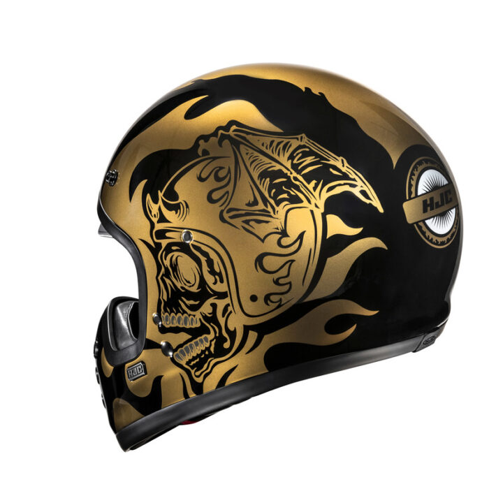 KASK HJC V60 FLAME BLACK/GOLD - obrazek 6