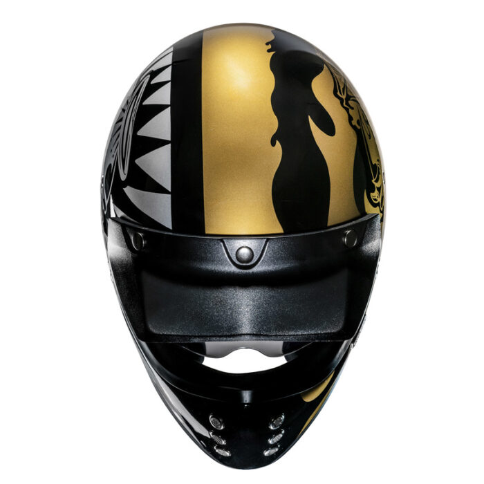 KASK HJC V60 FLAME BLACK/GOLD - obrazek 8
