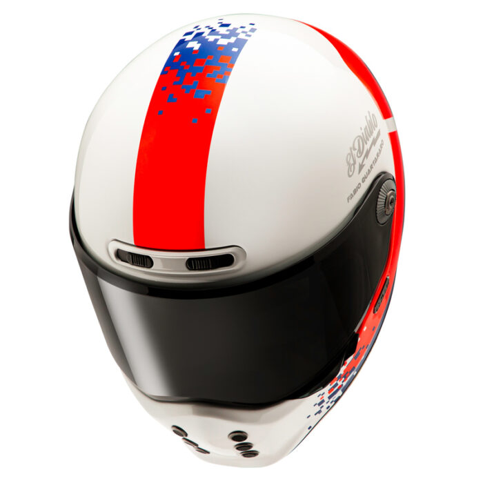 KASK HJC V10 FQ20 RETRO WHITE/RD/BLUE - obrazek 2