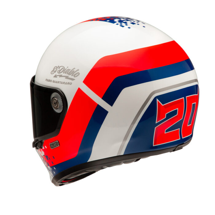 KASK HJC V10 FQ20 RETRO WHITE/RD/BLUE - obrazek 4