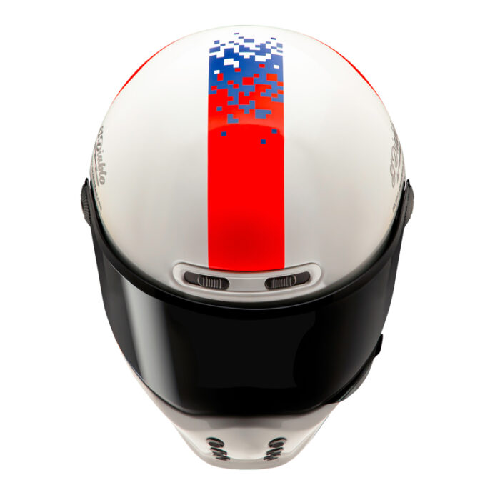 KASK HJC V10 FQ20 RETRO WHITE/RD/BLUE - obrazek 5