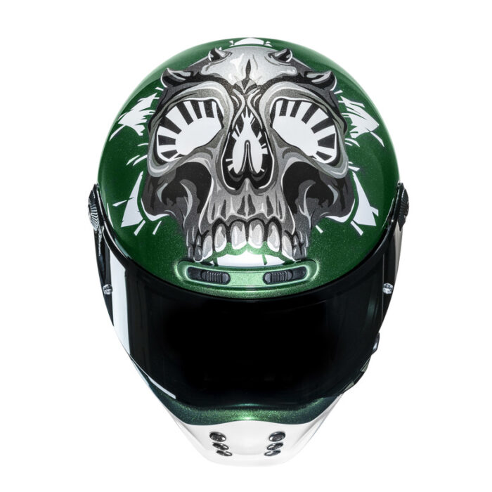 KASK HJC V10 CRANIA GREEN/WHITE - obrazek 2