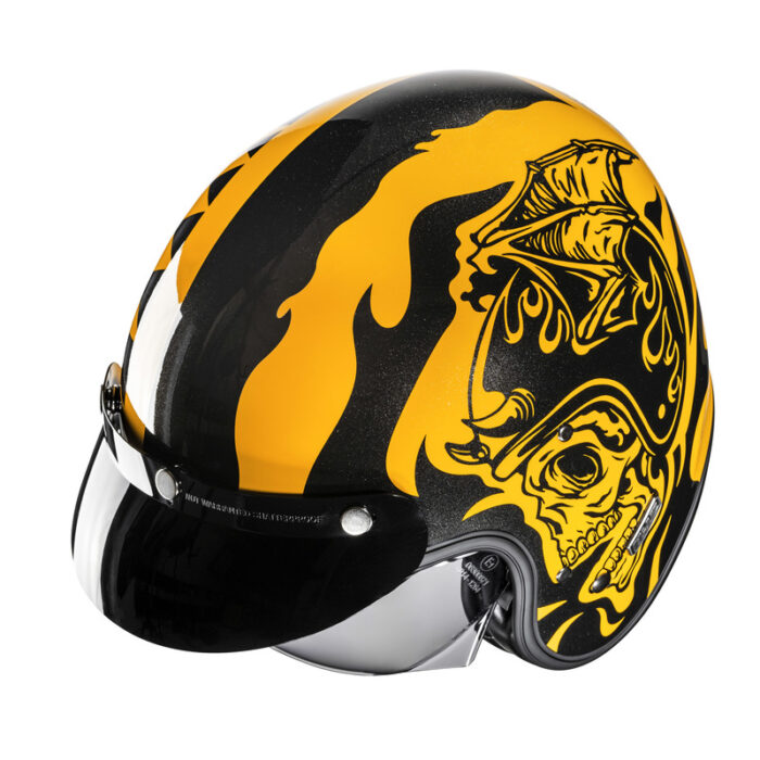 KASK HJC V31 FLAME YELLOW/BLACK - obrazek 3