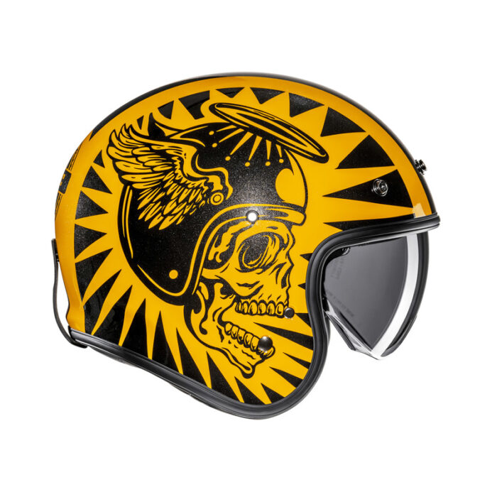 KASK HJC V31 FLAME YELLOW/BLACK - obrazek 8