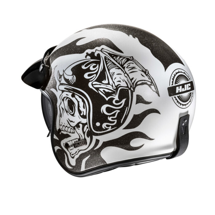 KASK HJC V31 FLAME WHITE/BLACK - obrazek 5