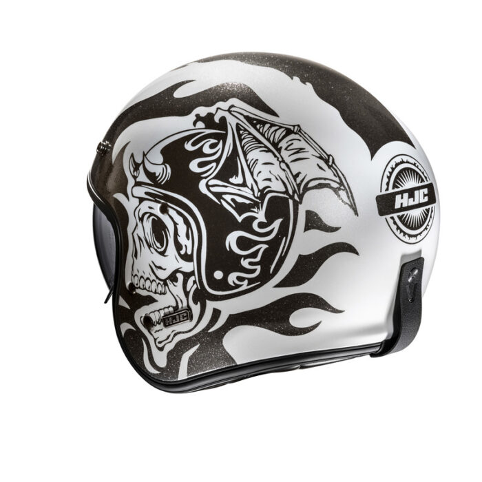 KASK HJC V31 FLAME WHITE/BLACK - obrazek 6
