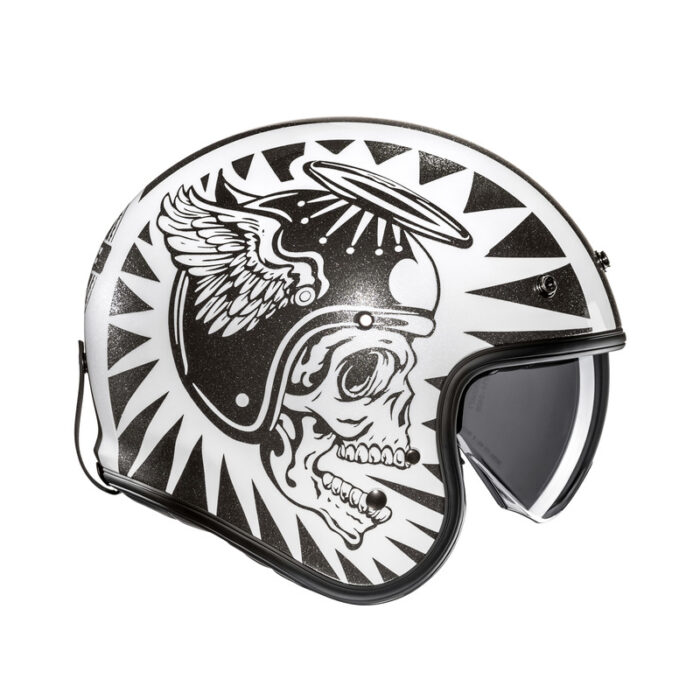 KASK HJC V31 FLAME WHITE/BLACK - obrazek 8