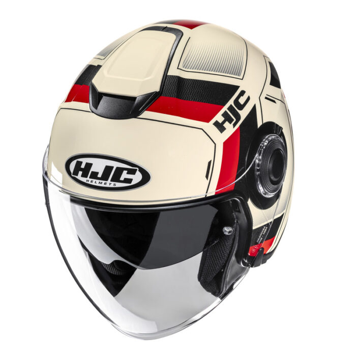 KASK HJC I40N VELU BEIGE/RED - obrazek 2