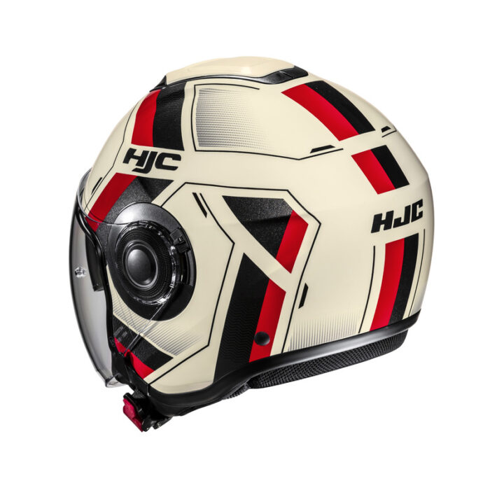KASK HJC I40N VELU BEIGE/RED - obrazek 3