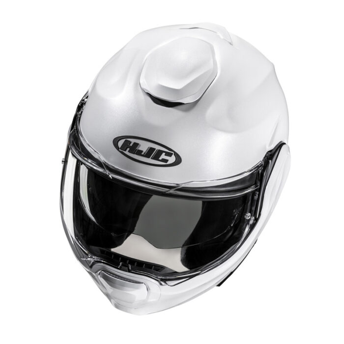 HJC Kask F100 Solid Pearl White - obrazek 2