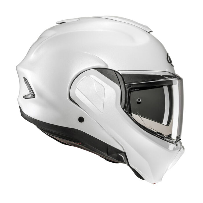 HJC Kask F100 Solid Pearl White - obrazek 5