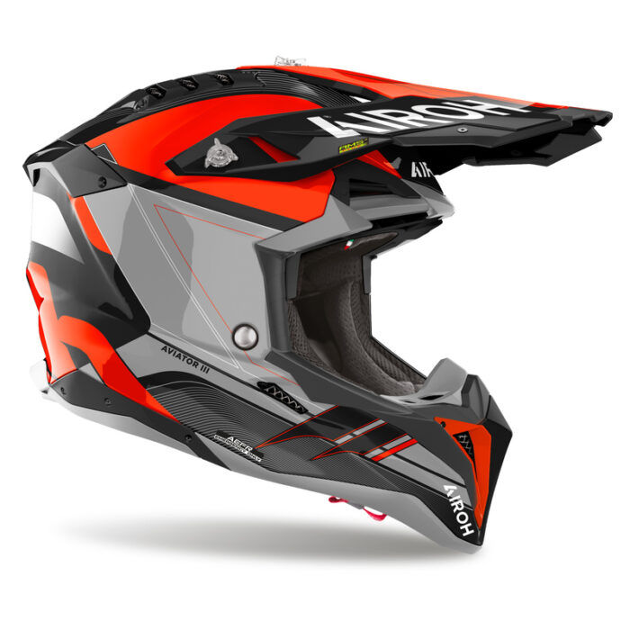KASK AIROH AVIATOR 3 SABER ORANGE GLOSS - obrazek 2