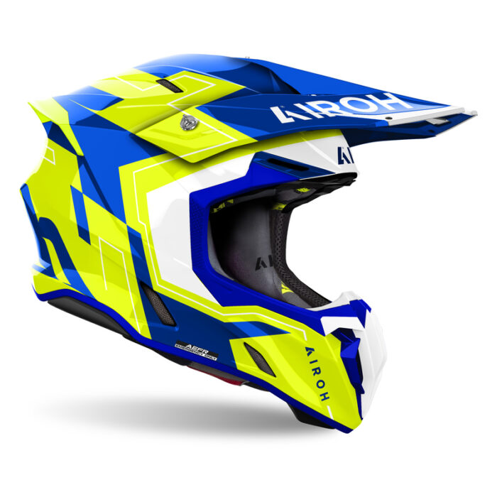 KASK AIROH TWIST 3 DIZZY BLUE/YELLOW GLOSS - obrazek 2