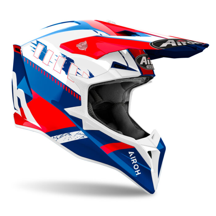 KASK AIROH WRAAAP FEEL BLUE/RED GLOSS - obrazek 2