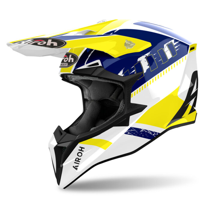 KASK AIROH WRAAAP FEEL YELLOW/BLUE GLOSS